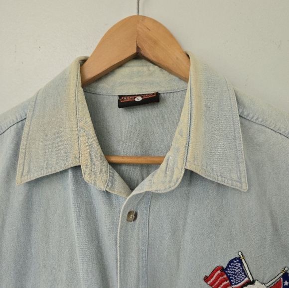 Lighting Clothing L Vest Shirt Mens Denim Bike Week 2003 Daytona Beach Florida - Picture 10 of 16